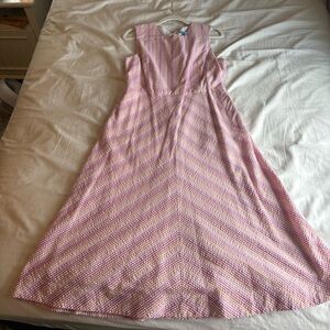 Draper James Striped Pink and White Dress